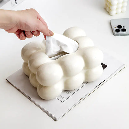 Modern Minimalist Cotton Candy Tissue Box Decor