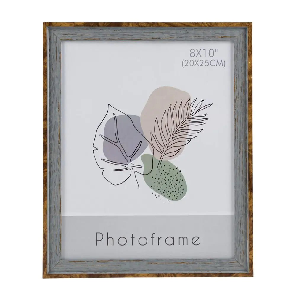 8x10 Coffee Picture Frame with Grey & Gold Trim