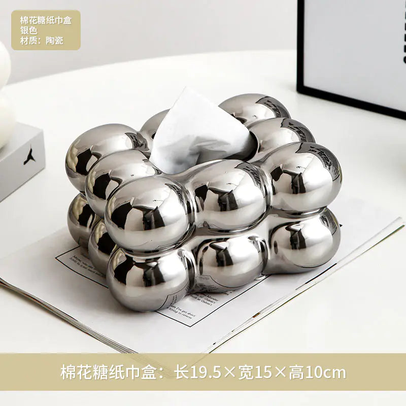 Modern Minimalist Cotton Candy Tissue Box Decor