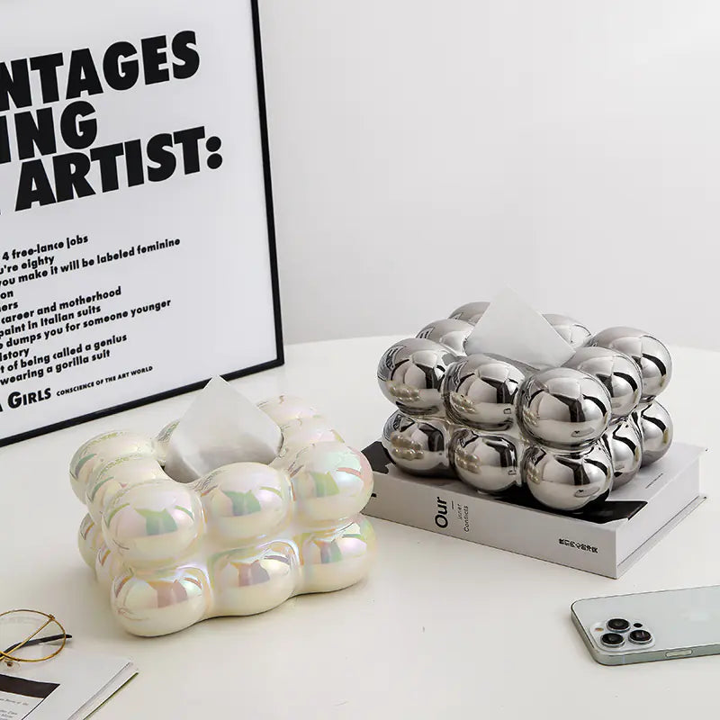 Modern Minimalist Cotton Candy Tissue Box Decor